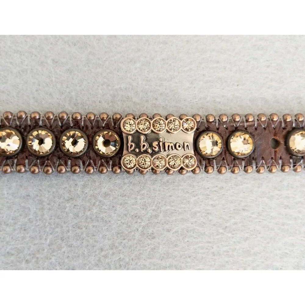BB Simon Swarovski‎ Crystal Belt Womens Large Skinny